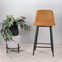 DS4U - Gaby barkruk velvet 65 cm 2.0 - goud