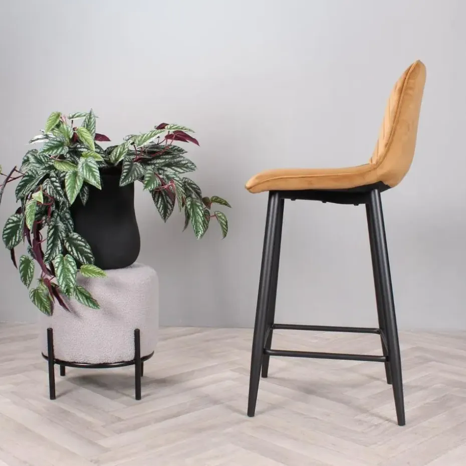 DS4U - Gaby barkruk velvet 65 cm 2.0 - goud