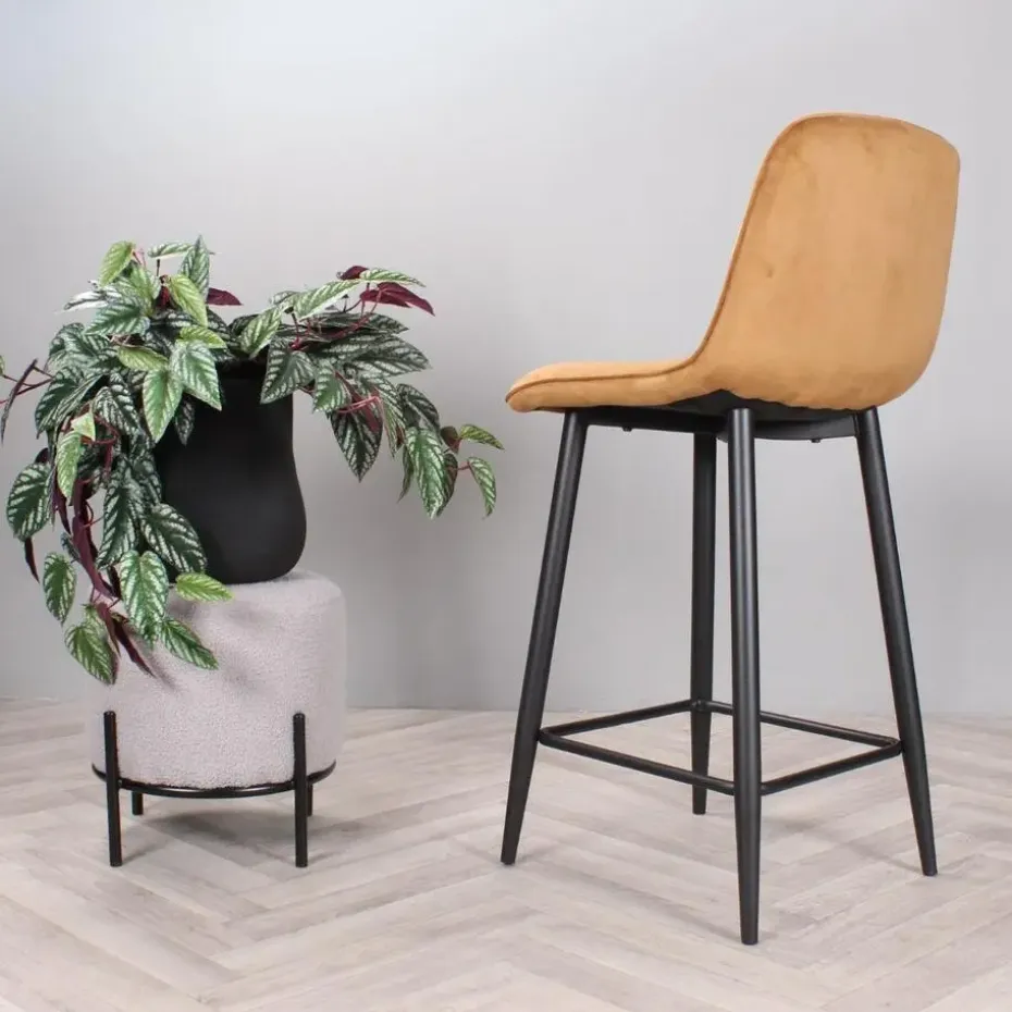 DS4U - Gaby barkruk velvet 65 cm 2.0 - goud