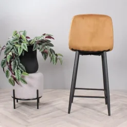 DS4U - Gaby barkruk velvet 65 cm 2.0 - goud