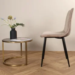 DS4U - Gaby eetkamerstoel velvet champagne