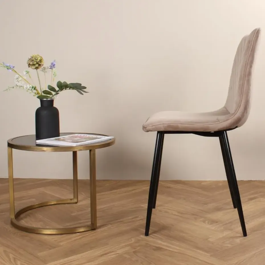 DS4U - Gaby eetkamerstoel velvet champagne