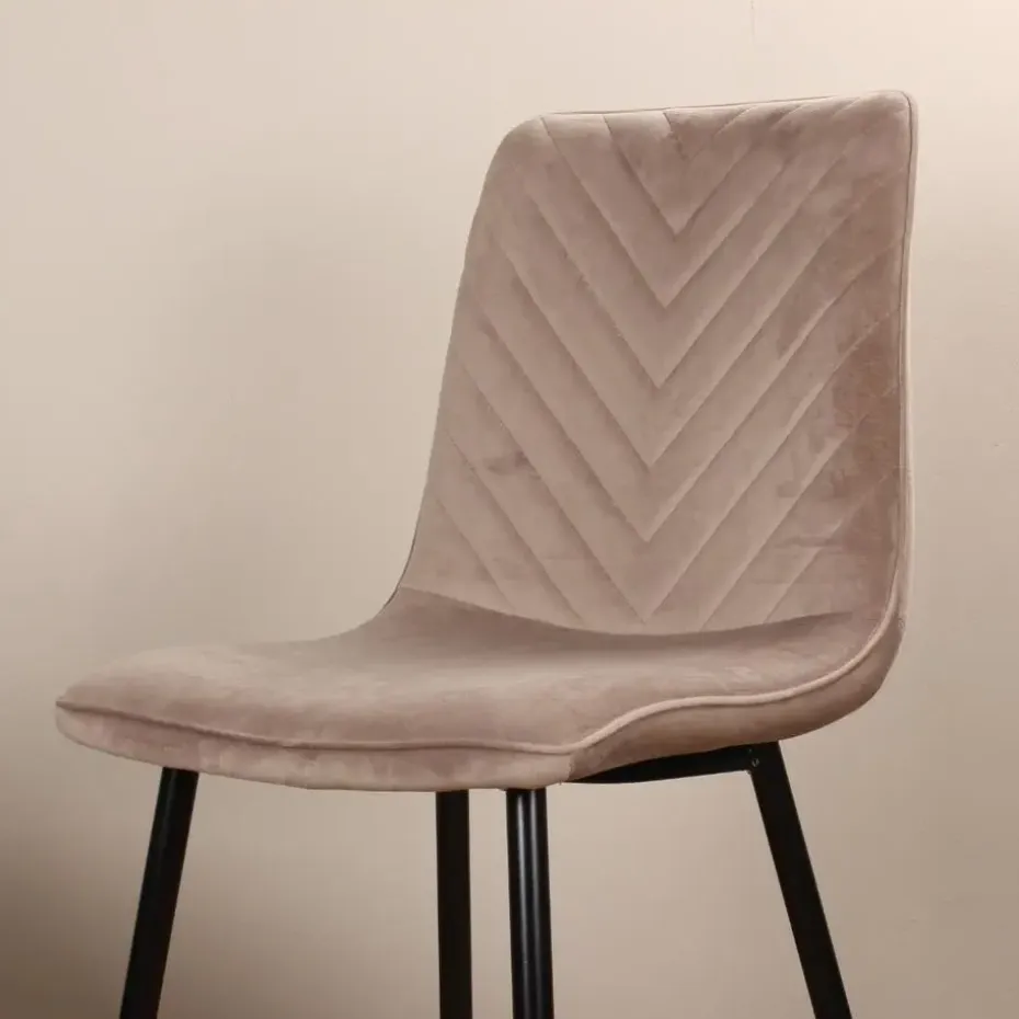 DS4U - Gaby eetkamerstoel velvet champagne