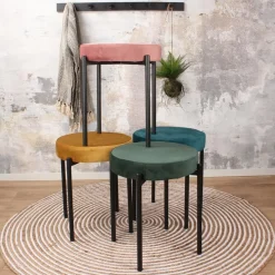 DS4U - Mika velvet kruk groen