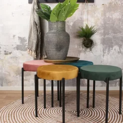 DS4U - Mika velvet kruk groen