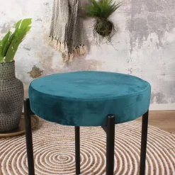 DS4U - Mika velvet kruk petrol