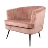 DS4U - Norah fauteuil velvet zalmroze