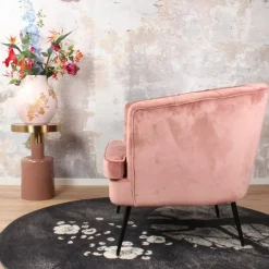 DS4U - Norah fauteuil velvet zalmroze