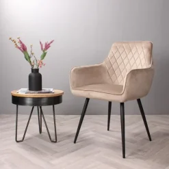 DS4U - Ravi 3.0 eetkamerstoel velours - champagne