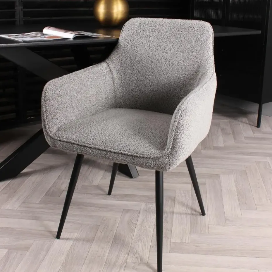 DS4U - Ravi 3.0 eetkamerstoel boucle - grijs