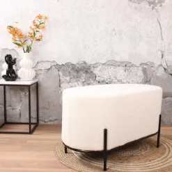 DS4U - Torben hocker duo 80x40x42 cm bouclé ivoor