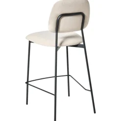 DUETTE - Barkruk set van 2 - Lichtbeige - Fluweel