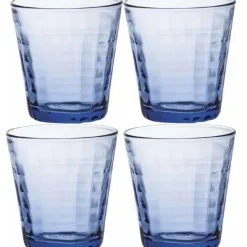 Duralex Drinkglazen Prisme - 4x - blauw - glas - 220 ml