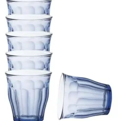 Duralex Drinkglazen Prisme - 6 stuks - blauw - glas - 250 ml