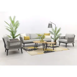 Durban/Mindo stoel-bank loungeset - 5-delig