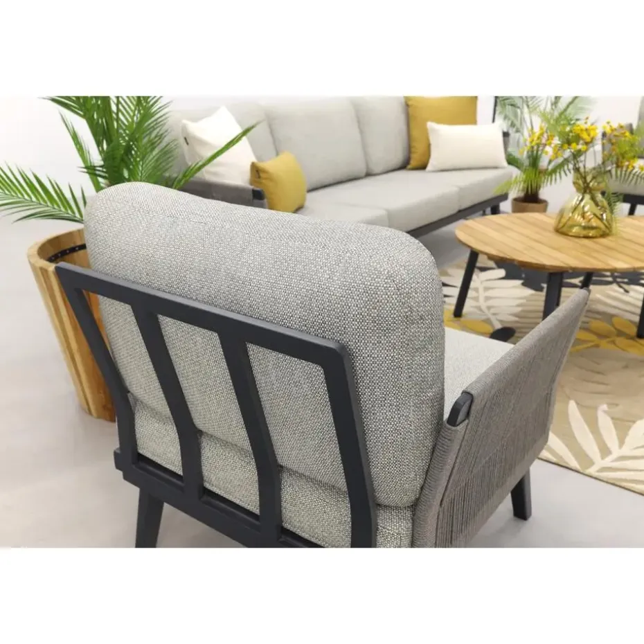 Durban/Mindo stoel-bank loungeset - 5-delig