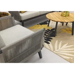 Durban/Mindo stoel-bank loungeset - 5-delig