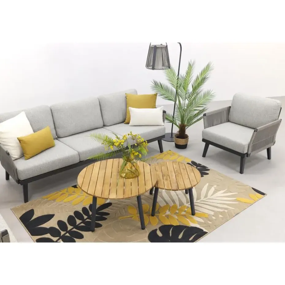 Durban/Mindo stoel-bank loungeset - 5-delig