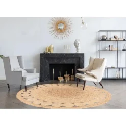 Dutch Lifestyle - Jute - Vloerkleed - 150x150 cm - Beige