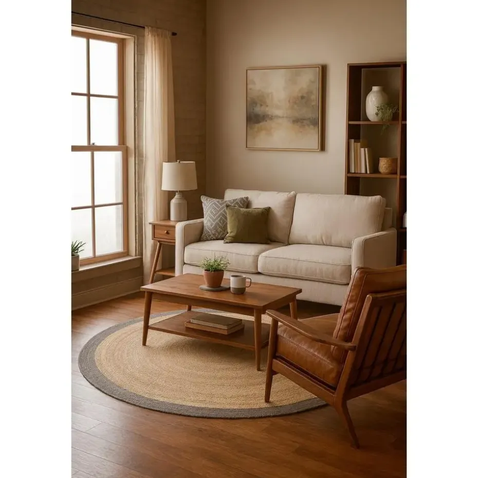 Dutch Lifestyle - Jute - Vloerkleed - 200x200 cm - Beige