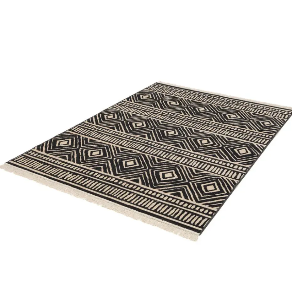 Dutch Lifestyle - Katoen - Vloerkleed - 160x230cm - Zwart