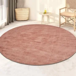 Dutch Lifestyle - Viscose - Vloerkleed - 195cm rond - Rood