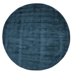 Dutch Lifestyle - Viscose - Vloerkleed - 115cm rond - Blauw