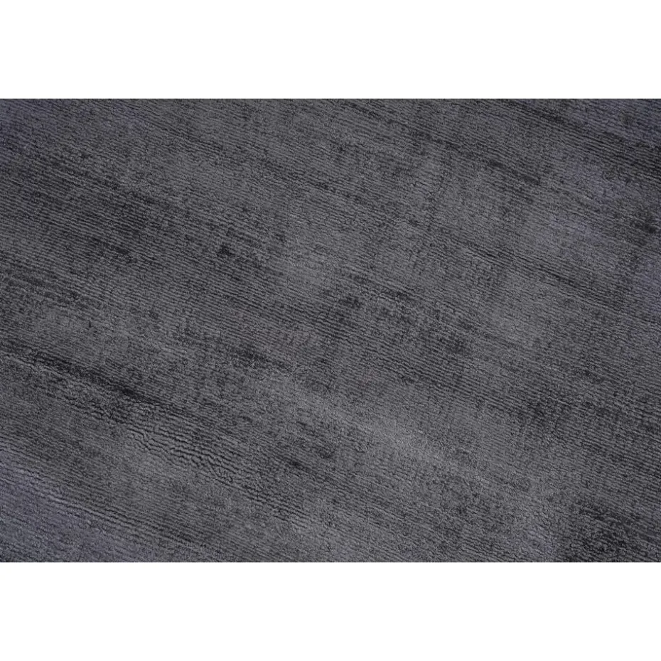 Dutch Lifestyle - Viscose - Vloerkleed - 115cm rond - Grijs