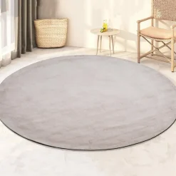 Dutch Lifestyle - Viscose - Vloerkleed - 115cm rond - Beige