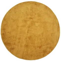 Dutch Lifestyle - Viscose - Vloerkleed - 115cm rond - Geel