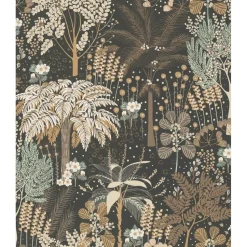 Dutch Wallcoverings - Asperia- Louan zwart/groen/goud - A54801