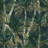Dutch Wallcoverings - Eden palmbomen zwart/groen - 0,53x10,05m