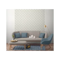 Dutch Wallcoverings - Galactik dessin beige/donkerblauw - 0,53x10,05m