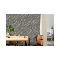 Dutch Wallcoverings - Galactik framework beige/goud - 0,53x10,05m