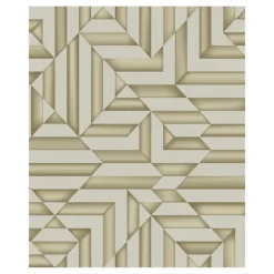 Dutch Wallcoverings - Galactik ruit/streep beige/goud - 0,53x10,05m