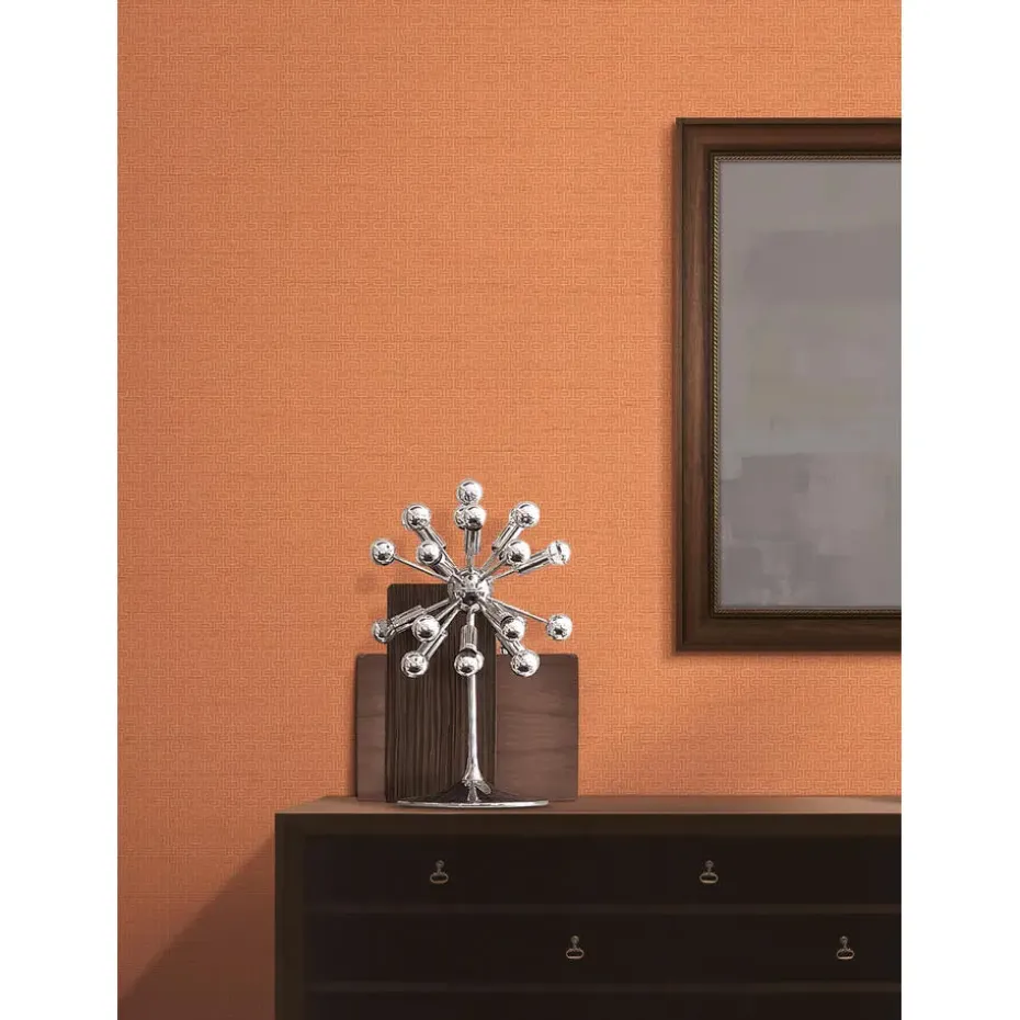 Dutch Wallcoverings - Grace Greek key plain burnt orange - GR322508