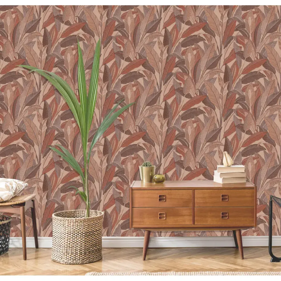 Dutch Wallcoverings Vliesbehang Renaissance leaves - rust - 10,05m x 53cm
