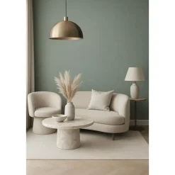 Dutch Wallcoverings Vliesbehang Linen & Textures uni - lightgreen - 10m x 53cm