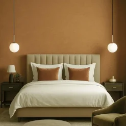 Dutch Wallcoverings Vliesbehang Linen & Textures uni - browngold - 10,05m x 53cm