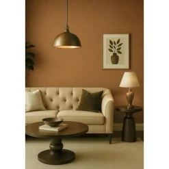 Dutch Wallcoverings Vliesbehang Linen & Textures uni - browngold - 10,05m x 53cm