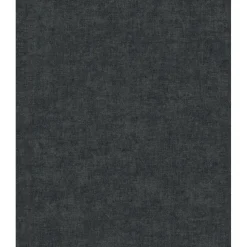 Dutch Wallcoverings Vliesbehang Linen & Textures uni - blacksilver - 10m x 53cm