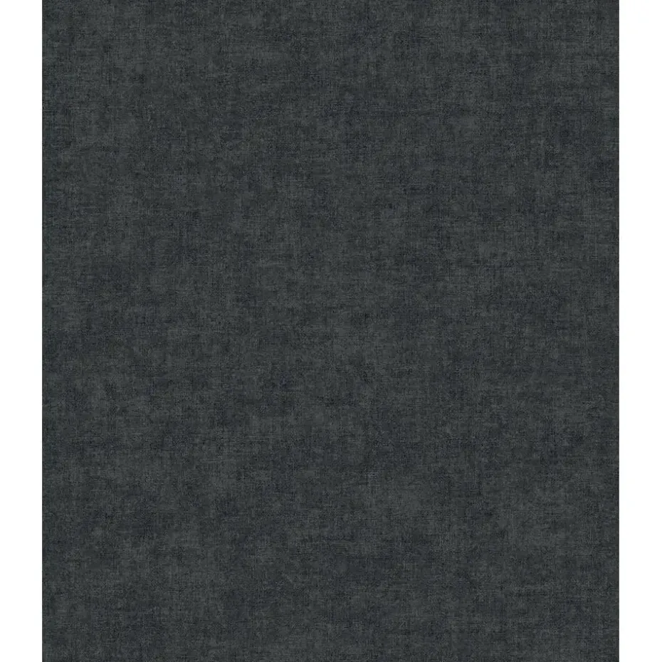 Dutch Wallcoverings Vliesbehang Linen & Textures uni - blacksilver - 10m x 53cm