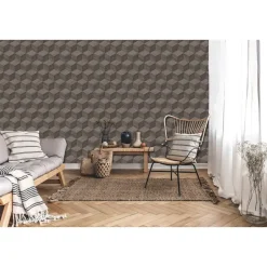 Dutch Wallcoverings Vliesbehang Renaissance natural cube - grijs - 10,05m x 53cm