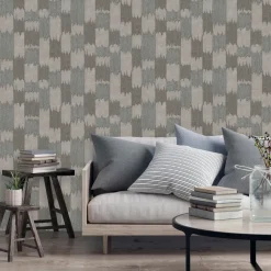 Dutch Wallcoverings Vliesbehang Renaissance textured loom - blauw - 10m x 53cm