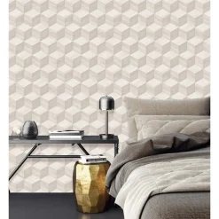 Dutch Wallcoverings Vliesbehang Renaissance natural cube - offwhite - 10m x 53cm