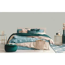 Dutch Wallcoverings Vliesbehang Wall Fabric linen light - groen - 10,05m x 53cm