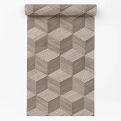 Dutch Wallcoverings Vliesbehang Renaissance natural cube - taupe - 10,05m x 53cm