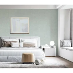 Dutch Wallcoverings Vliesbehang Renaissance watermarked fabric - aqua - 10mx53cm