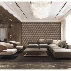 Dutch Wallcoverings Vliesbehang Renaissance natural cube - bruin - 10,05m x 53cm