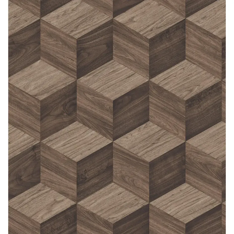 Dutch Wallcoverings Vliesbehang Renaissance natural cube - bruin - 10,05m x 53cm